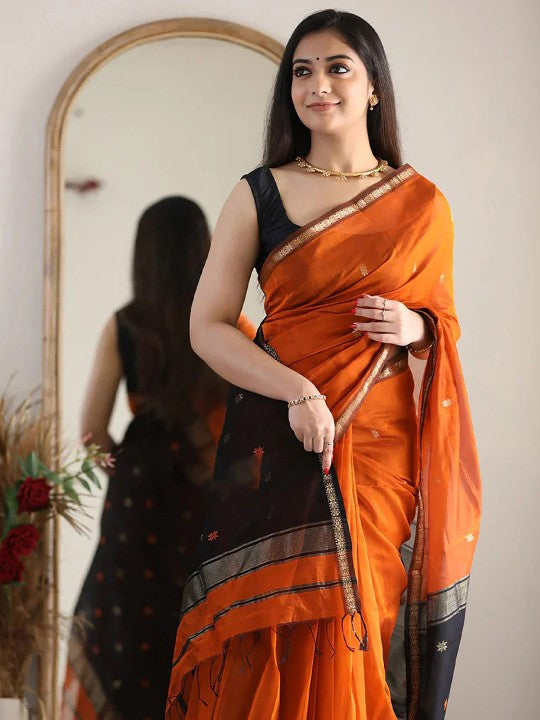 Woven Design Zari Banarasi Saree for Women