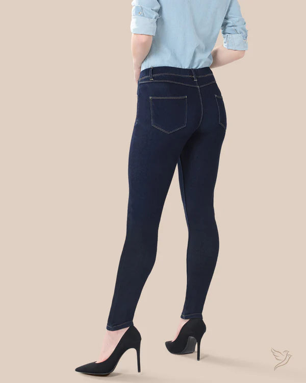Mid-Rise Denim Jeggings