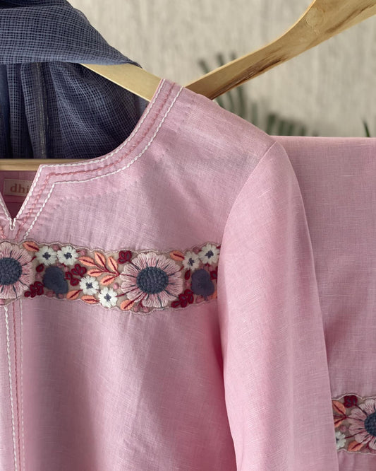 Gulab Edit Light & Breezy Pink Kurti