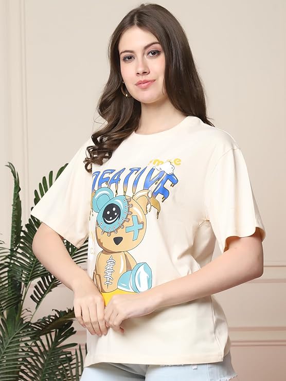 Women Pure Cotton Oversized T-Shirt