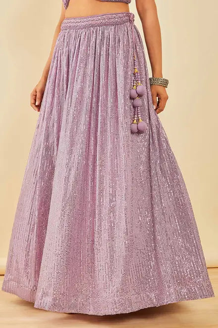 Handcrafted Silk Gotta Patti Lehenga