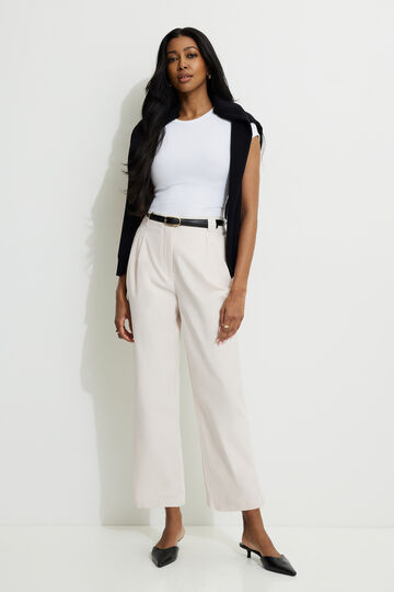 Straight High Waist Ankle Pants