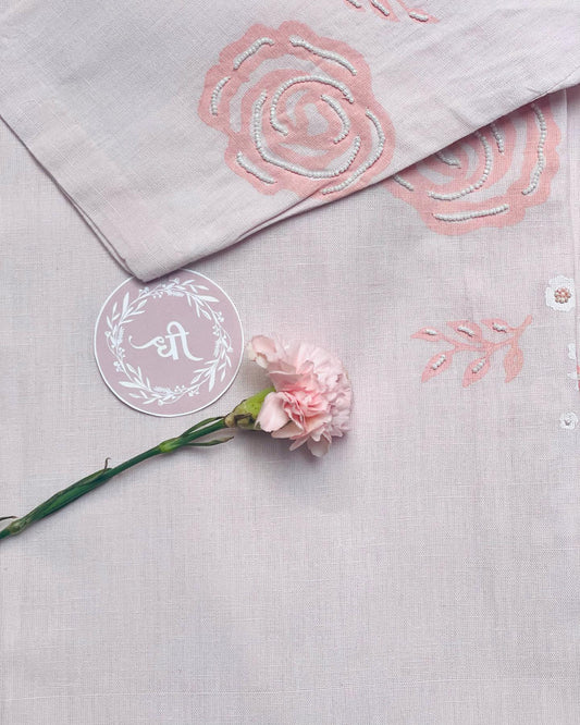 Soft Pink Floral Charm Set