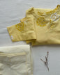 Mellow Bloom Hand Blocked Yellow Kurta Set