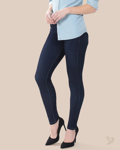 Mid-Rise Denim Jeggings