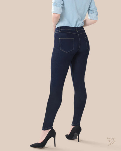 Mid-Rise Denim Jeggings