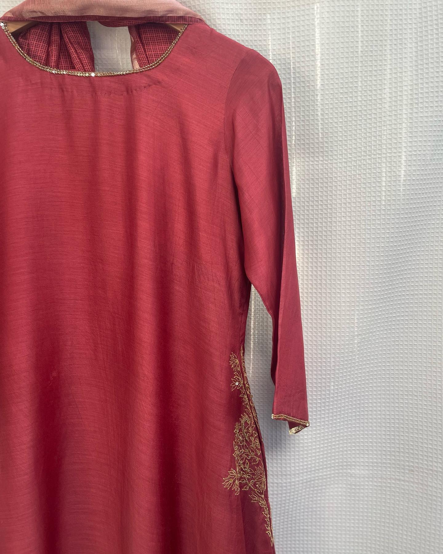 Chanderi Set with Golden Zari