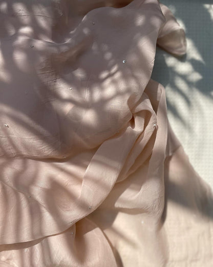 Blush Haze Tone-on-Tone Kurta Set in Rose Pink