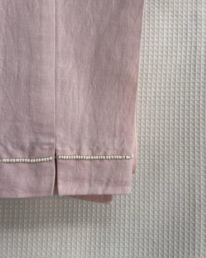 Blush Haze Tone-on-Tone Kurta Set in Rose Pink