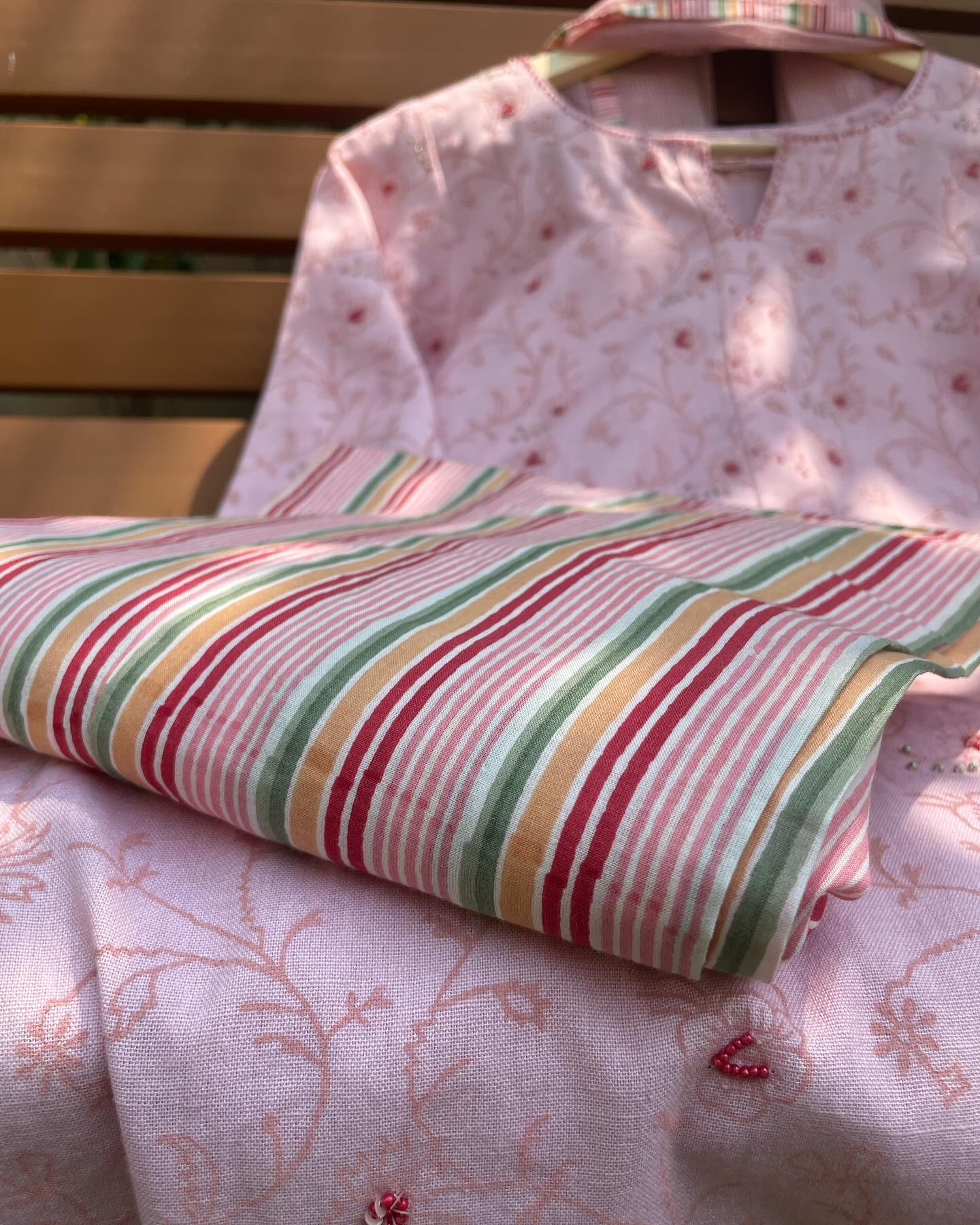 Pink Aura Playful Handblock Set for Summer Days