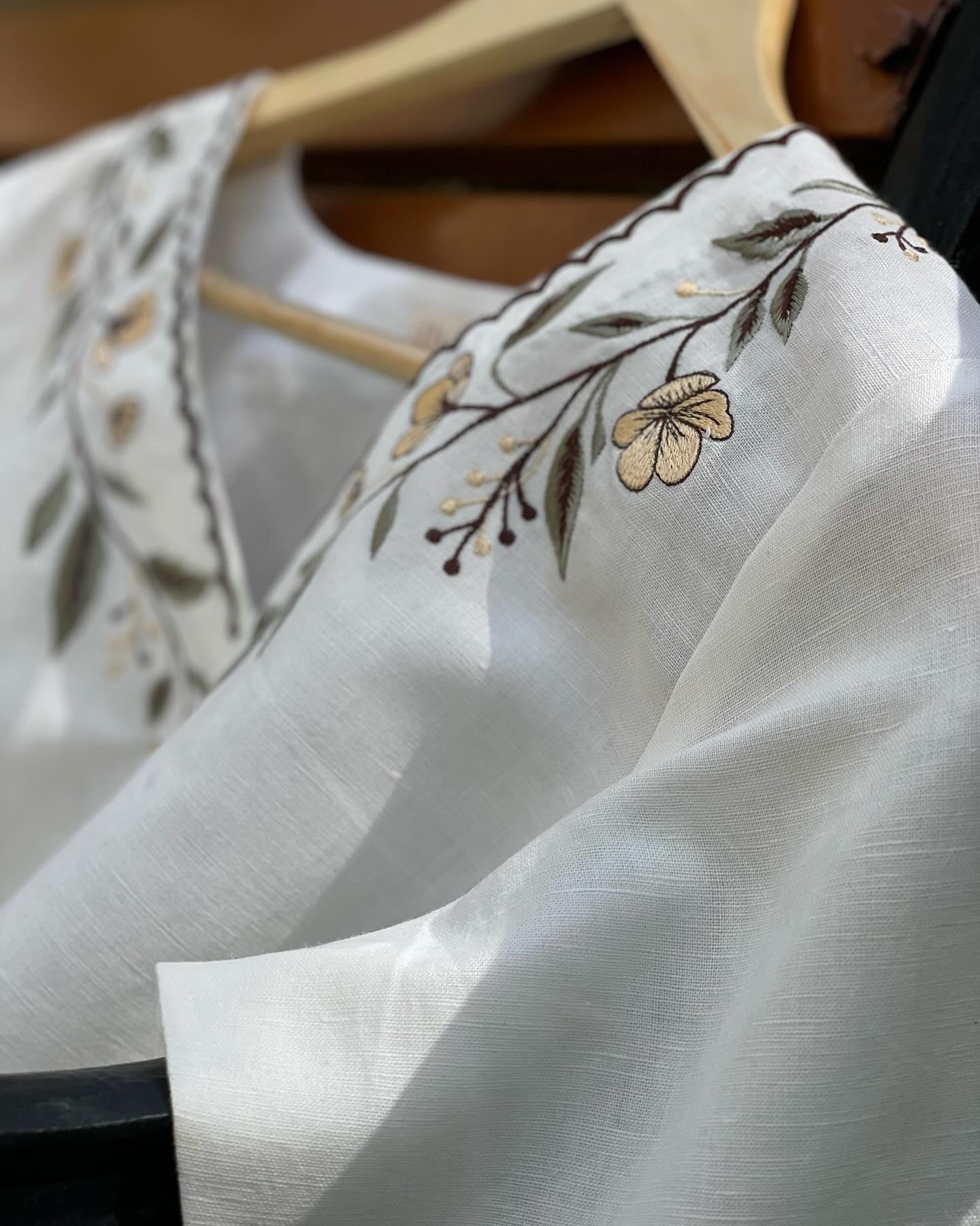 Linen Light: Ivory Kurta with Geometric Bottoms