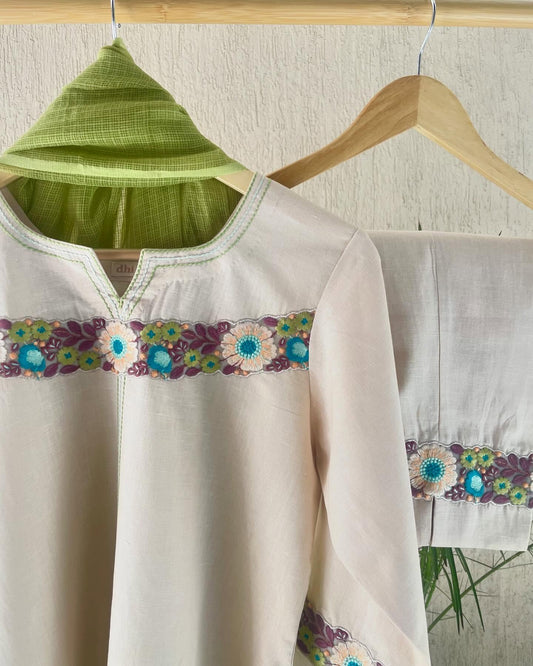 Dewdrop Kurti Soft Green Elegance for Daily Wear