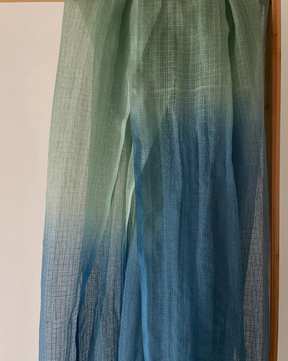 Cotton Kurta Set with Pockets & Tie-Dye Kota Layer