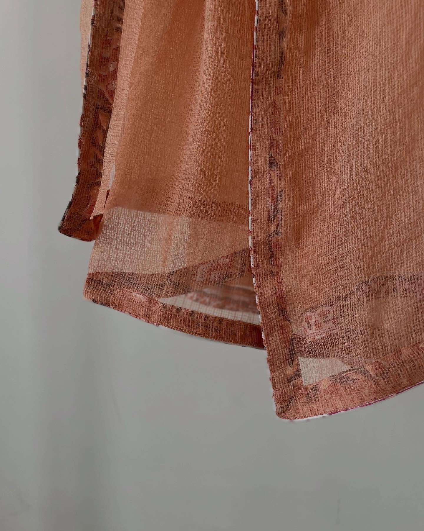 Handcrafted Cotton Set with Printed Pants & Kota Layers