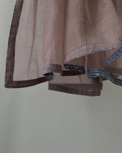 Hue Cotton Kurta Set with Dual-Tone Kota & Pants