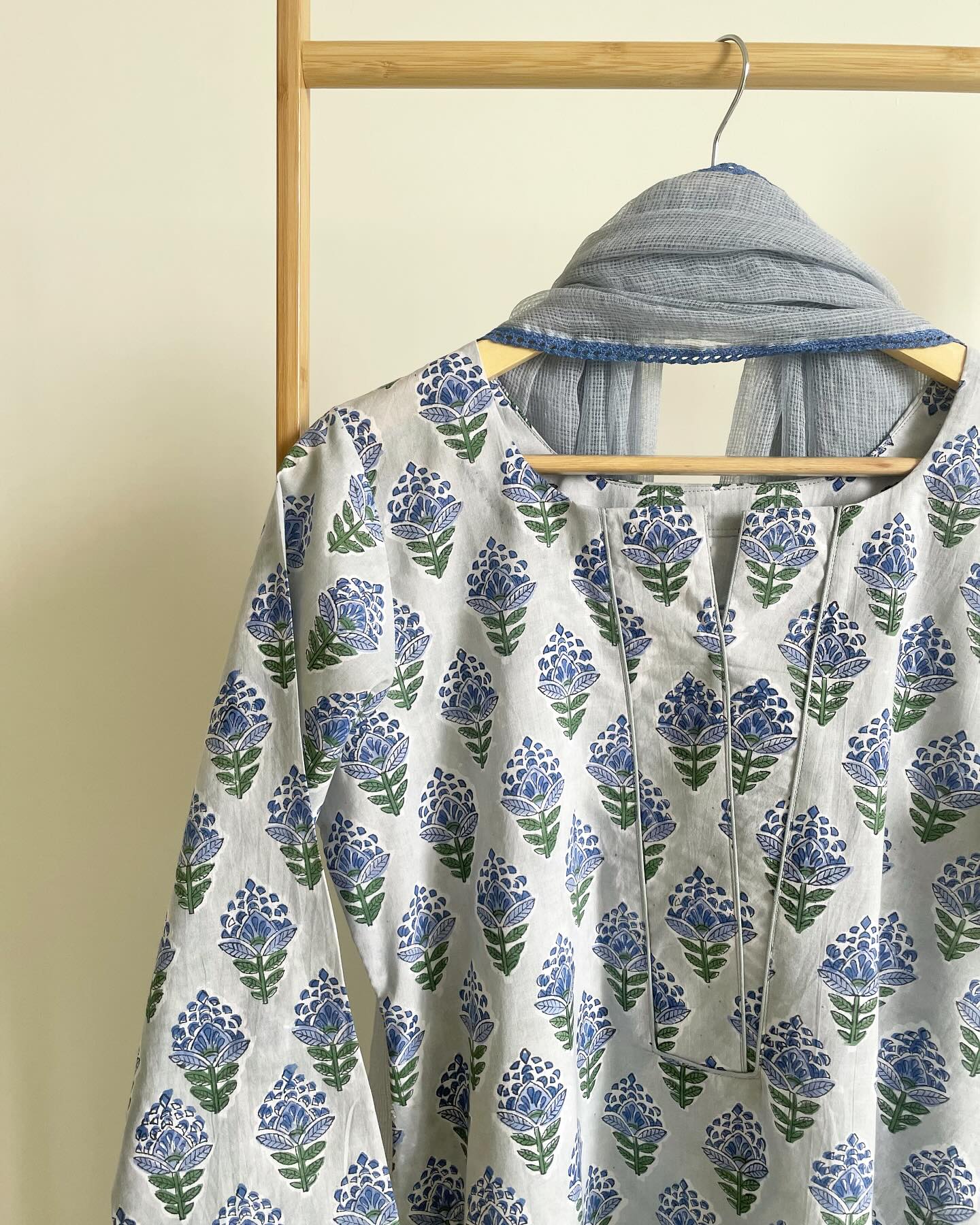 Printed Summer Kurta Set with Matching Pants