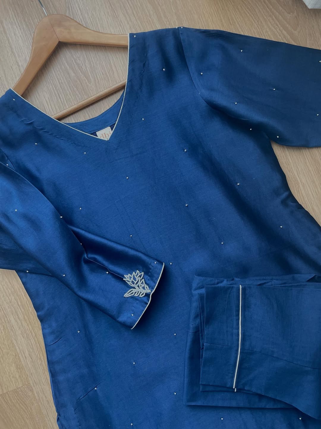 Block Printed Cotton Kurta Set with Kota Dupatta