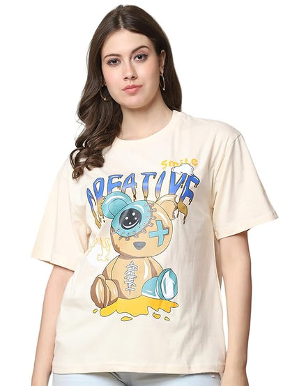 Women Pure Cotton Oversized T-Shirt