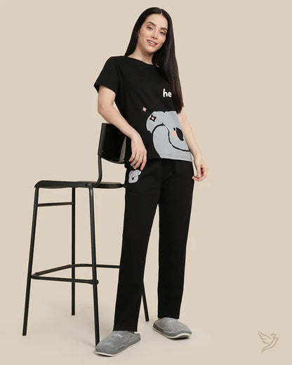 Koala Printed Co-ord Pants Set