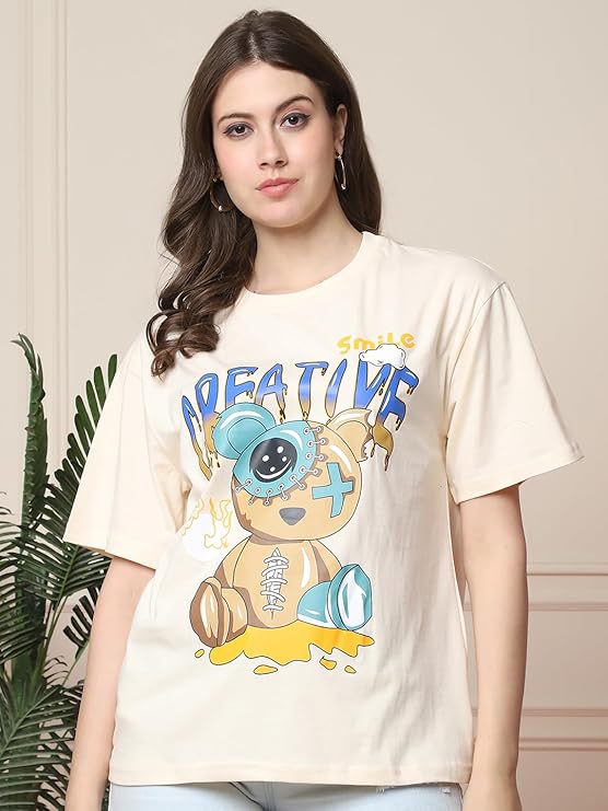 Women Pure Cotton Oversized T-Shirt