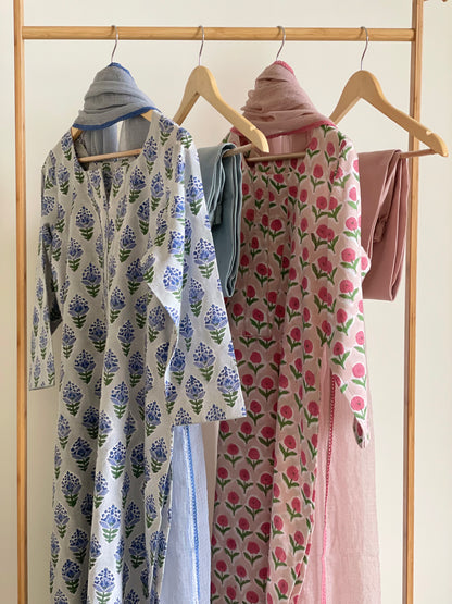 Preya series V Dusty blue/Pink