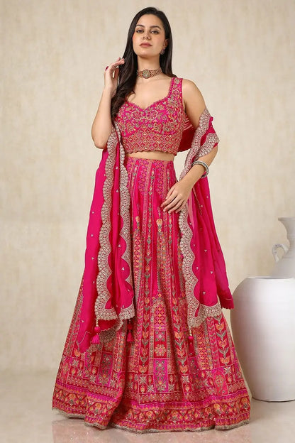 Traditional Lehenga Paired with Katori Blouse