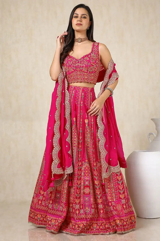 Traditional Lehenga Paired with Katori Blouse