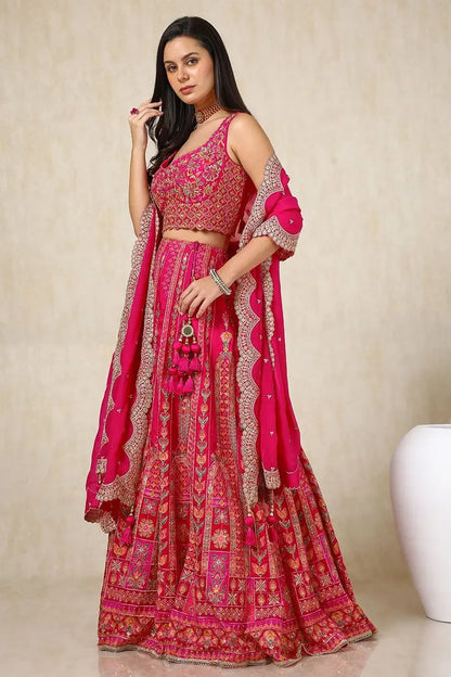 Traditional Lehenga Paired with Katori Blouse