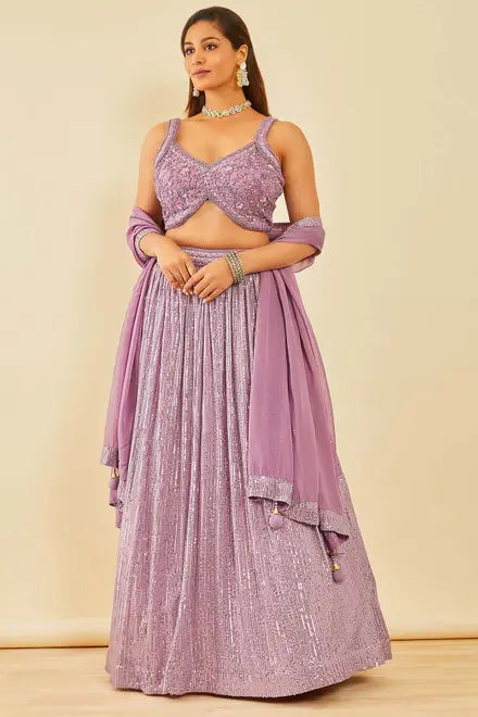 Handcrafted Silk Gotta Patti Lehenga