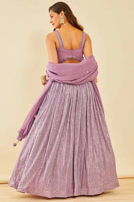 Handcrafted Silk Gotta Patti Lehenga