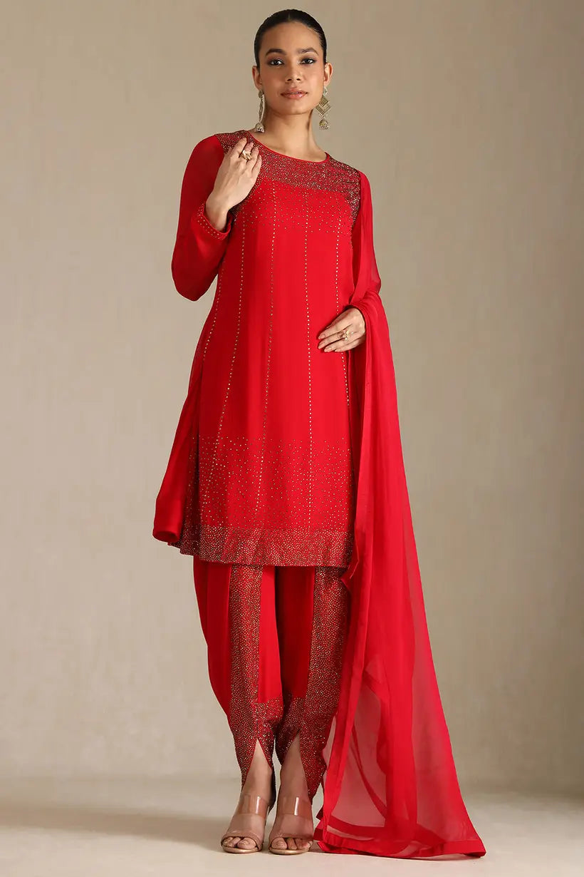 Women Suit Set With Stone Work