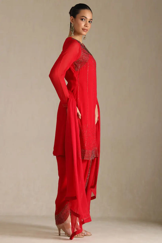 Women Suit Set With Stone Work